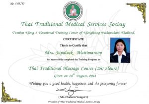 Thai Traditional Massage Certificate